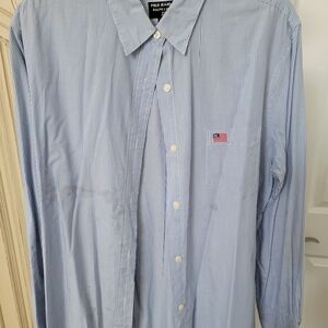Ralph Lauren Light Blue Pinstripe Button-Down Shirt
